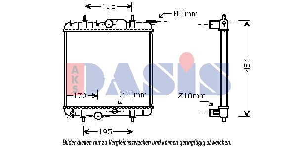 AKS DASIS Jäähdytin,moottorin jäähdytys 060027N